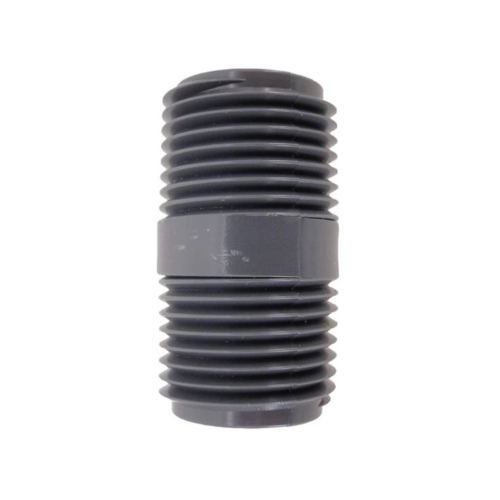 Pentair 1/2" Short MPT Nipple R172256 White Background Vertical View