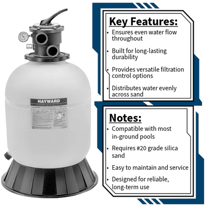 ProSeries 18" Sand Filter Hayward Key Features