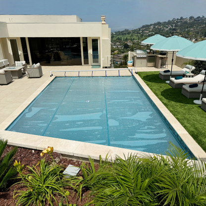 Rocky's Premium Solar Pool Cover Reel System pool display