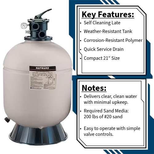 21" Sand Filter Hayward W3S210T