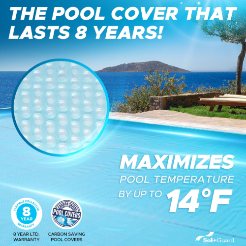 GeoBubble Sol+Guard Solar Pool Cover | Increase Pool Water 14°F