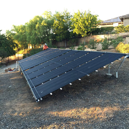 SwimEasy High-Performance Solar Pool Heater Panel Replacement - Highest Performing Design - 15-20 Year Life Expectancy (Includes 4 Heavy-Duty Rubber Hose Connectors)