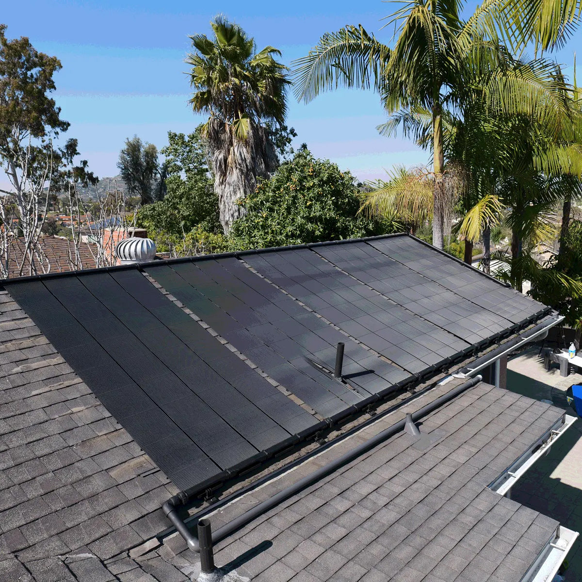SwimJoy Industrial Grade Solar Pool Heater Panel - High-Wind Mounting Security