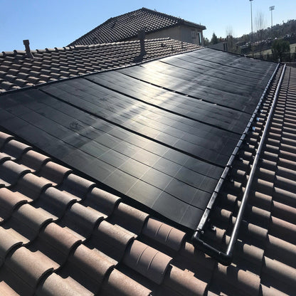 SwimJoy Industrial Grade DIY Solar Pool Heater Kit - Advanced High-Wind Mounting System - Lifetime Ltd. Warranty