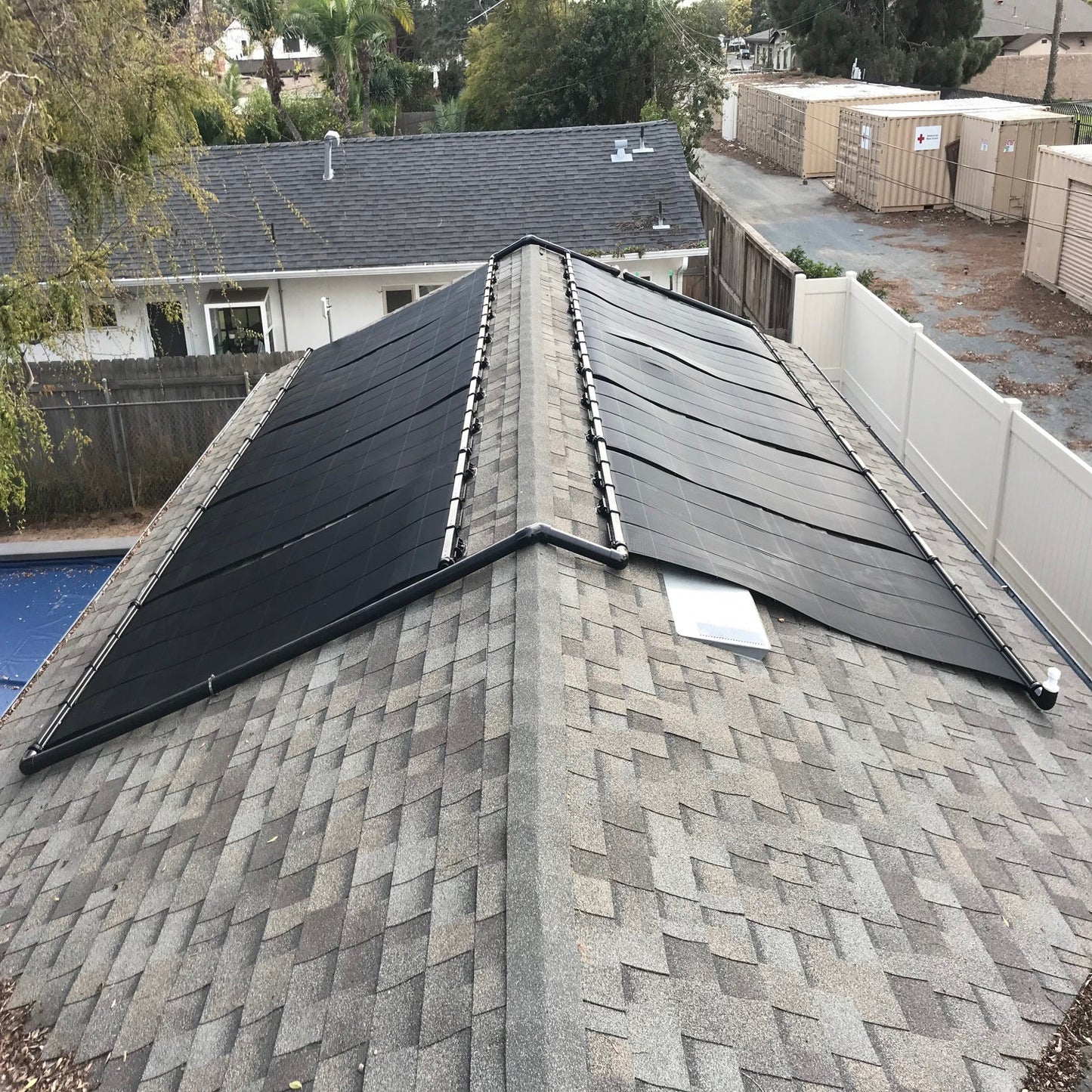 SwimJoy Industrial Grade DIY Solar Pool Heater Kit - Advanced High-Wind Mounting System - Lifetime Ltd. Warranty