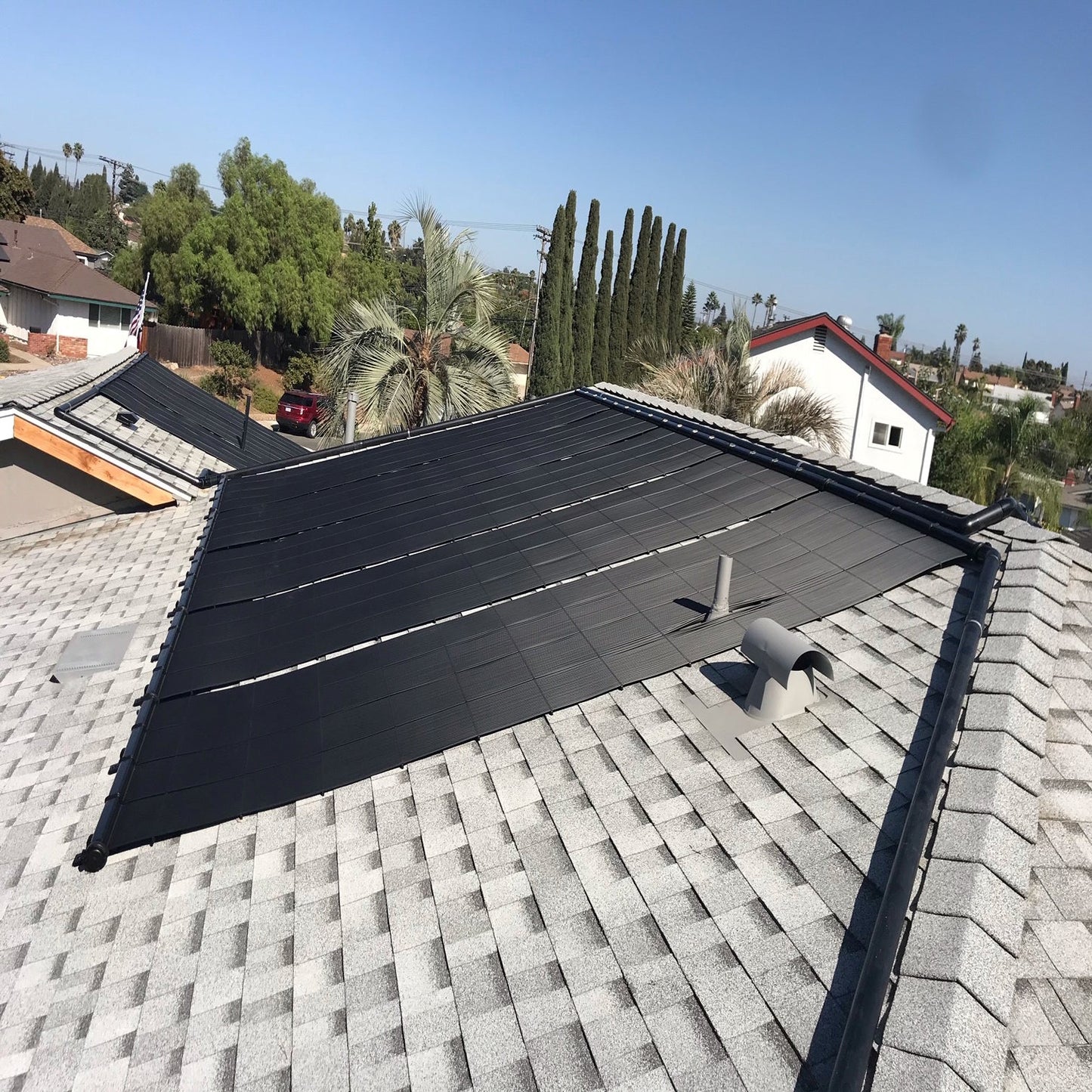 SwimJoy Industrial Grade DIY Solar Pool Heater Kit - Advanced High-Wind Mounting System - Lifetime Ltd. Warranty