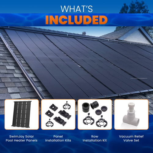 SwimJoy DIY Solar Pool Heater Kit what's included