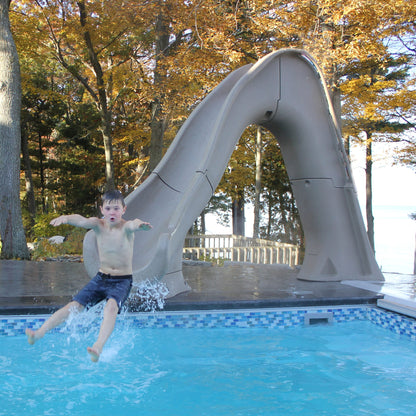 Global Pool GPPSTW-GREY-L | Tidal Wave Slide Left - Gray