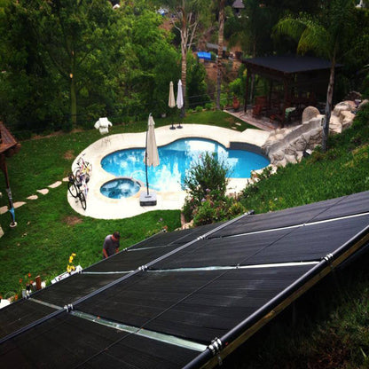 SwimEasy High-Performance Solar Pool Heater Panel Replacement - Highest Performing Design - 15-20 Year Life Expectancy (Includes 4 Heavy-Duty Rubber Hose Connectors)