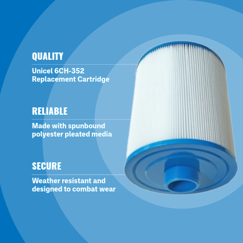 Unicel 6CH-352 Replacement Cartridge | 35 SQ. FT., 8", W/2" MPT, SKI, Filter