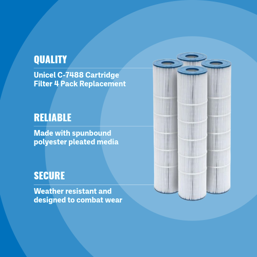 Unicel C-7488 HAYWARD C4025 and C4030 Cartridge Filter 4 Pack