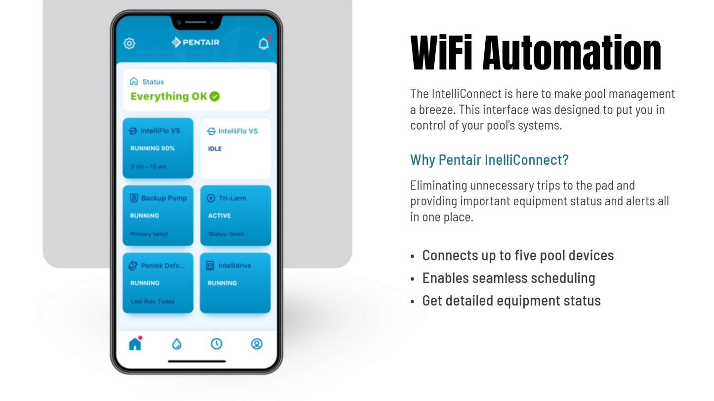 Pentair IntelliConnect Pool Control System Home App