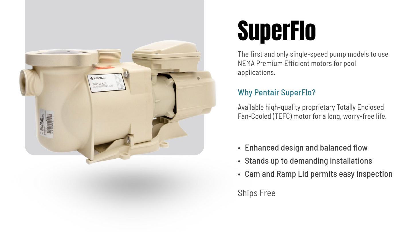 Pentair Pool Pump Superflo 1.1 HP