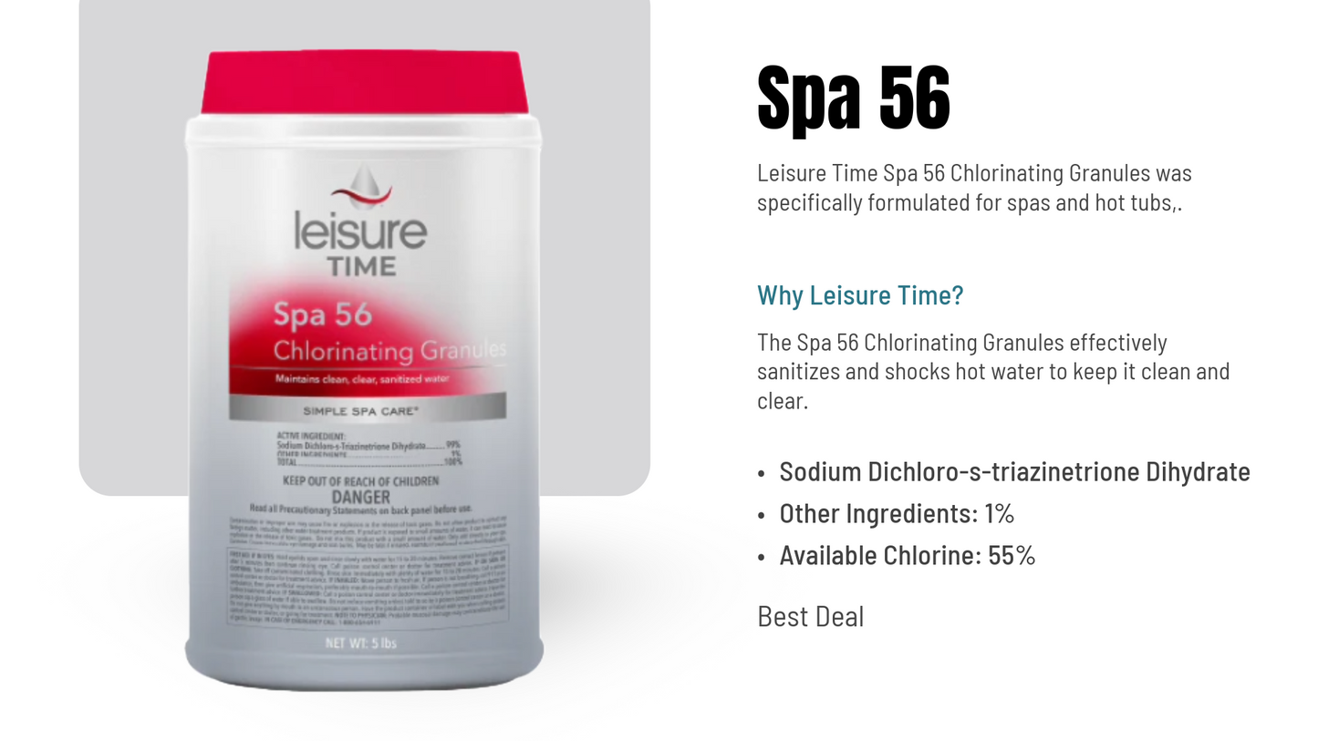 Spa 56 Chlorinating Granules Hot Tub 