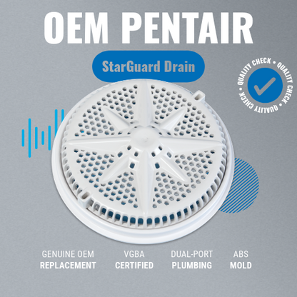 Pentair 500110 8" StarGuard Main Drain Kit Features