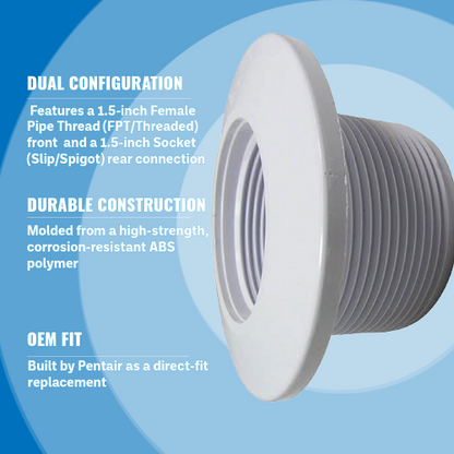 Pentair 542405 Gunite Wall Return Fitting Highlights