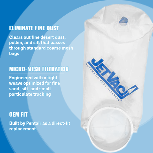 Pentair JV32 Jet-Vac Fine Silt Bag with Lock Ring Highlights
