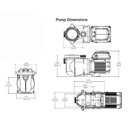 Pentair Superflo VST Dimensions