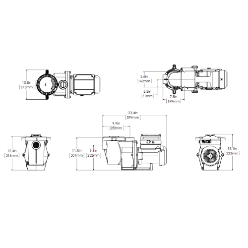 Pentair EC-011028 3 HP Diagram