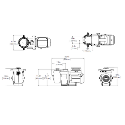 Pentair EC-011028 3 HP Diagram