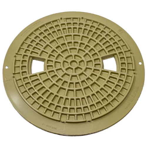 Pentair Sta-Rite U-3 Skimmer Lid with Decal, Tan 08650-0158, Bottom