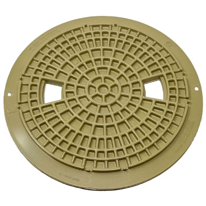 Pentair Sta-Rite U-3 Skimmer Lid with Decal, Tan 08650-0158, Bottom
