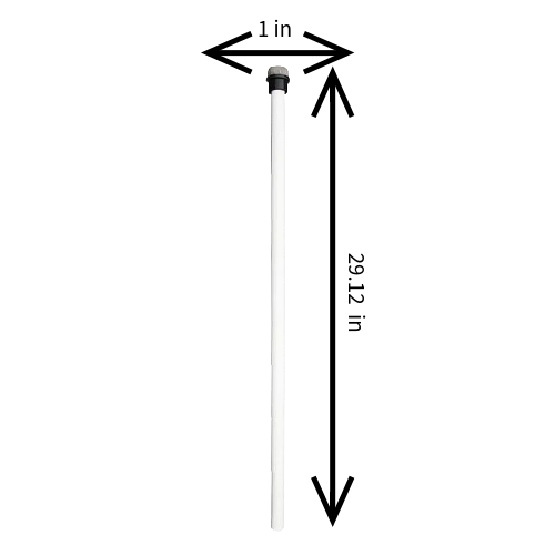 Pentair 170028 Clean & Clear Plus Air Bleed Tube Assembly Dims