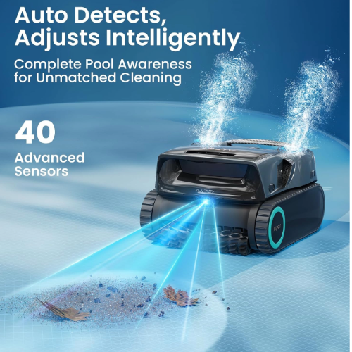 Aiper Scuba X1 Pro Max Cordless Robotic Pool Cleaner auto detects adjusts intelligently