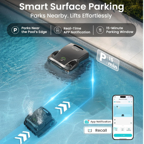 Aiper Scuba X1 Pro Max Cordless Robotic Pool Cleaner smart surface parking