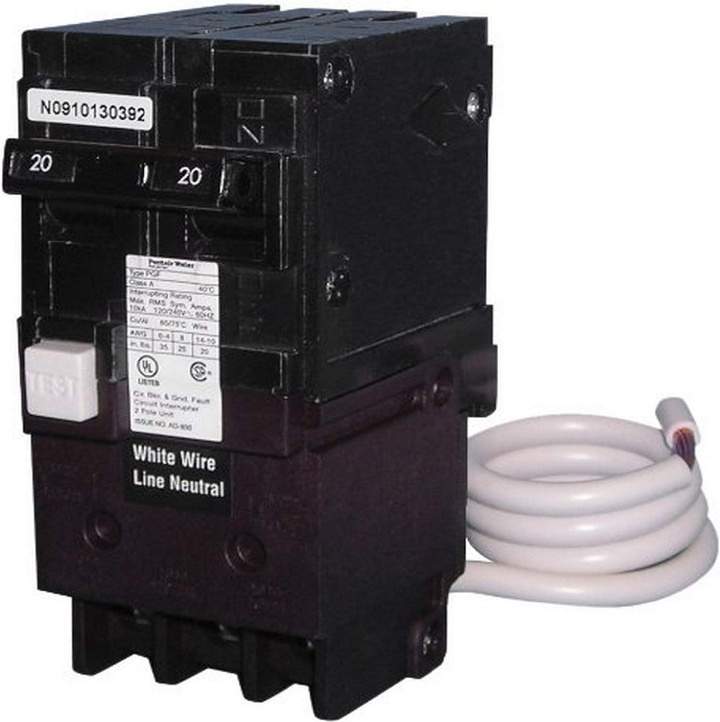 Pentair PA220GF | 2-Pole 20 amp GFCI Circuit Breakers, 20 Amp